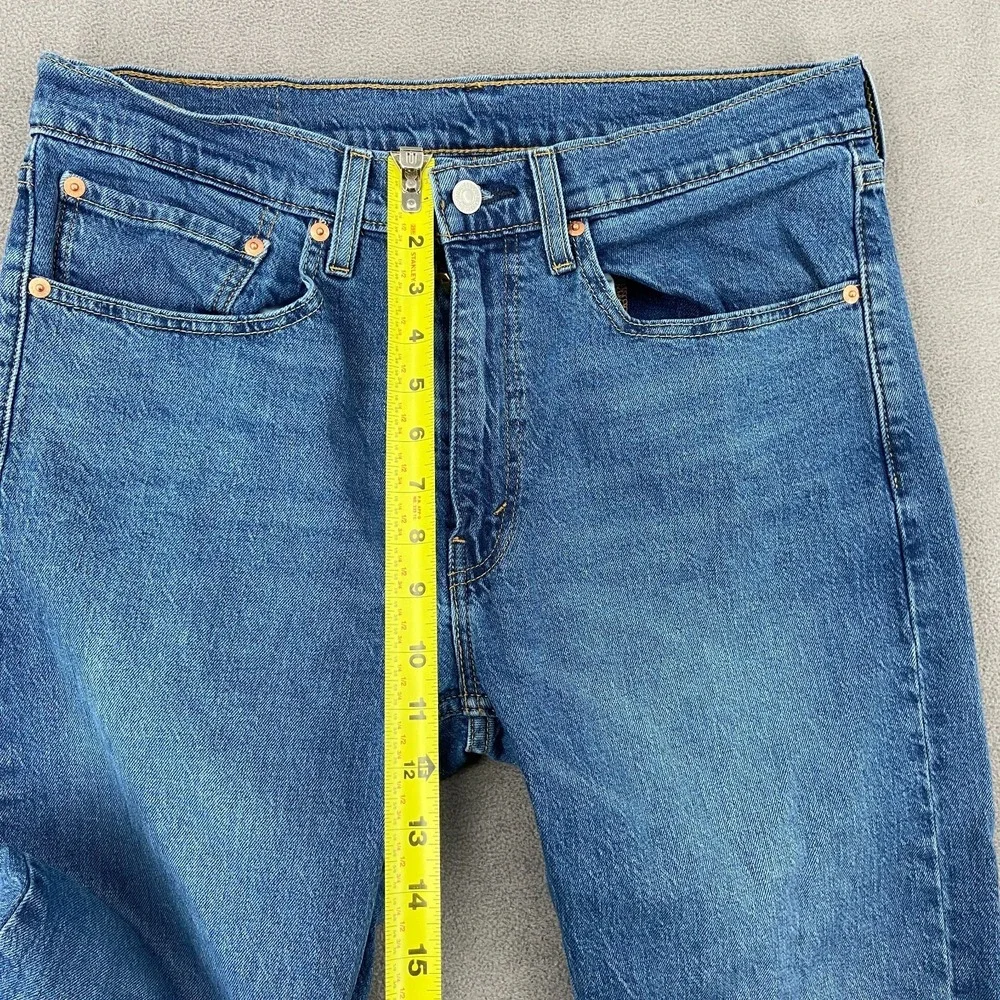 Levi's 505 Regular Fit‎ Jeans Mens 34x32 Blue Denim Casual Mid Rise Straight Leg